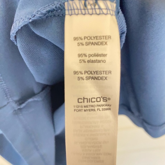 Chico’s draped blue dress | 8 - Picture 6 of 10